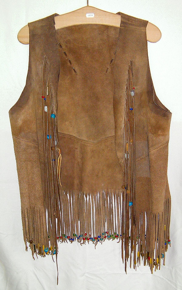 Indian Leather Vest front