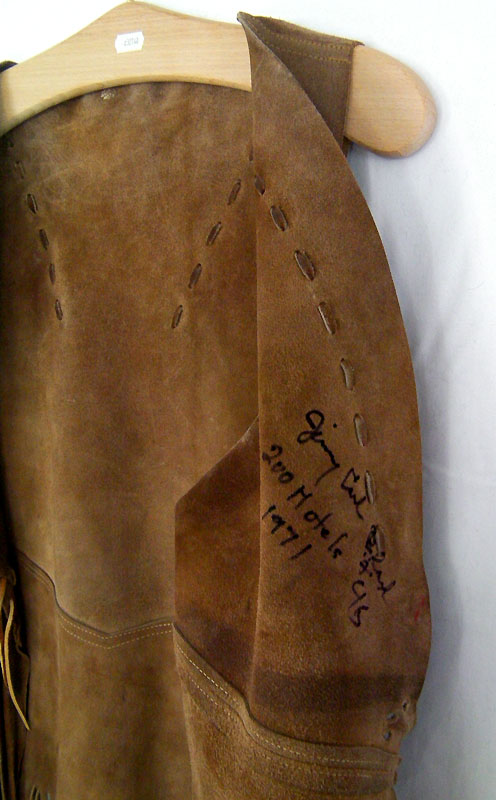 Indian Leather Vest Signed by JCB
